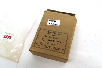 Lot 2625 - (S5) 10x 50cal Frankford Arsenal AP-INC Tracer...