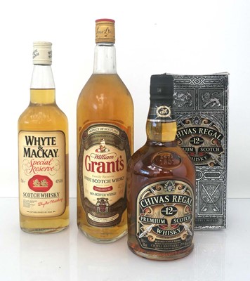 Lot 41 - 3 bottles of Scotch Whisky, 1x Chivas Regal 12...
