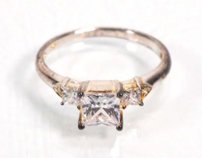 Lot 648 - Twelve silver dress rings including an half...