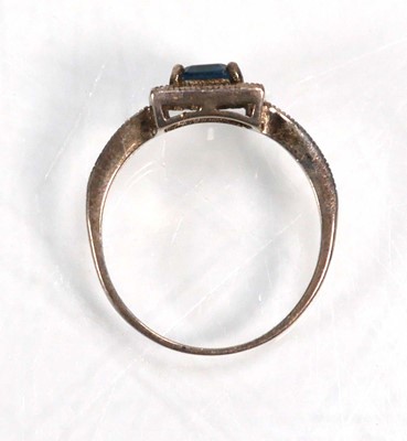 Lot 648 - Twelve silver dress rings including an half...