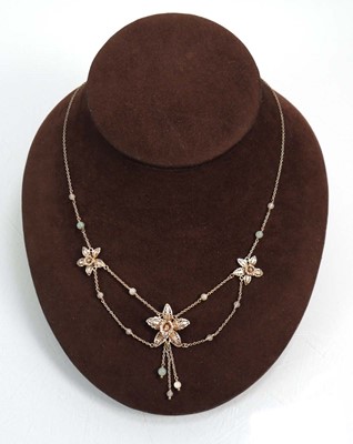 Lot 649 - A group of silver and metalware jewellery...