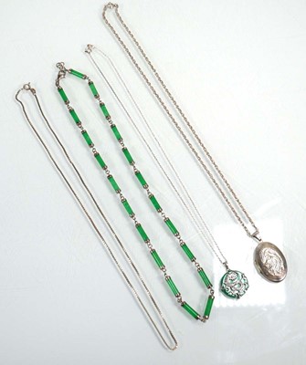 Lot 649 - A group of silver and metalware jewellery...