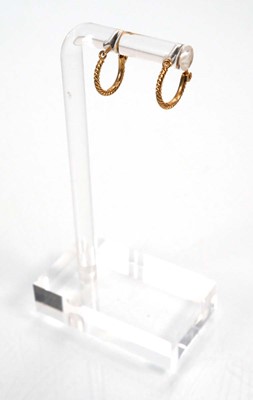 Lot 669 - Six pairs of 9ct yellow gold hoop earrings...