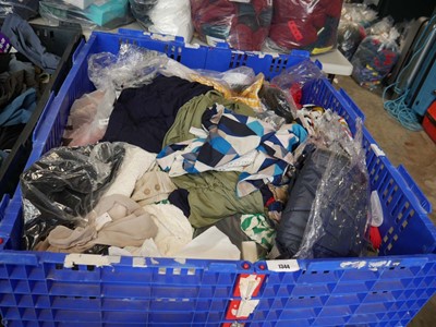 Lot 1344 - Pallet containing mixed ladies and men's clothing