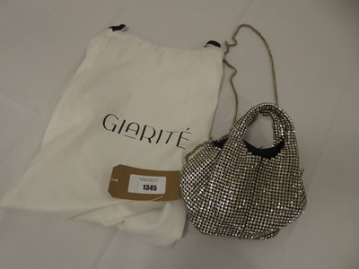 Lot 1345 - Giarite crystal evening bucket bag with dust...