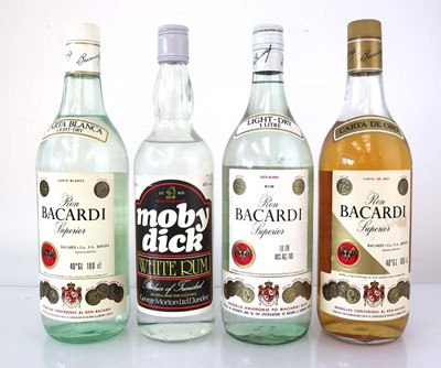 Lot 55 - 4 bottles of Rum, 1x Ron Bacardi Superior...