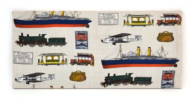 Lot 79 - A 1970's fabric textile screen print depicting...