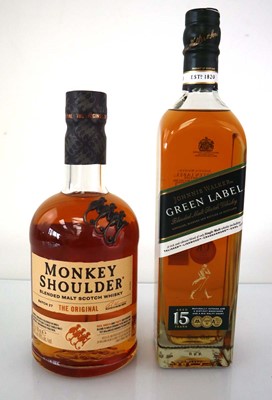 Lot 74 - 2 bottles of Scotch Malt Whisky, 1x Johnnie...