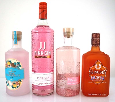 Lot 79 - 4 bottles of Gin, 1x Kirkjuvagr Beyla Honey &...
