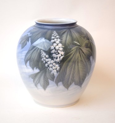 Lot 202 - A Royal Copenhagen vase, the blue ground...