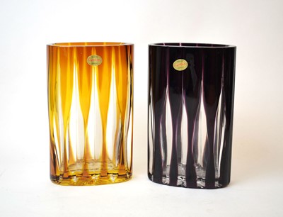Lot 205 - A pair of Royal Brierley multi-faceted lead...