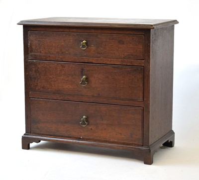 Lot 107 - An 'apprentice' chest of three drawers in...