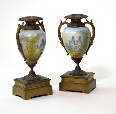 Lot 110 - A pair of late 19th century cassolettes or...