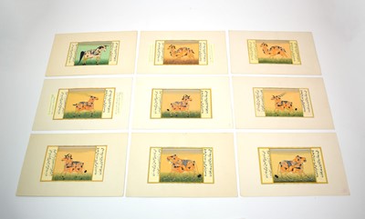 Lot 113 - A group of nine Indian kamasutra gouache...
