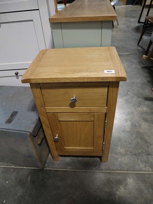 Lot 1077 - Modern light oak finish single door, single...