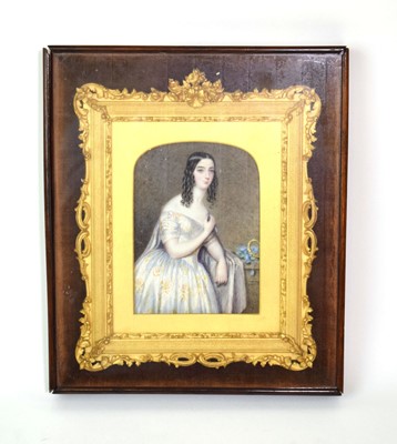 Lot 124 - A 19th century miniature oil on ivory...
