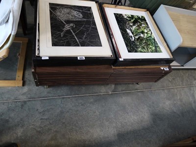 Lot 1096 - Modern hard wood finish low level storage...