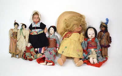 Lot 128 - A 20th century plaster and porcelain doll...
