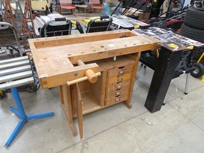 Lot 2263 - Sjöbergs of Sweden pine workbench with...