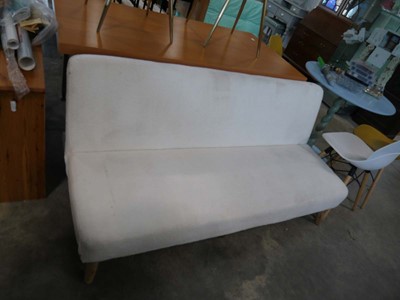 Lot 1040 - White floral upholstered sofa bed