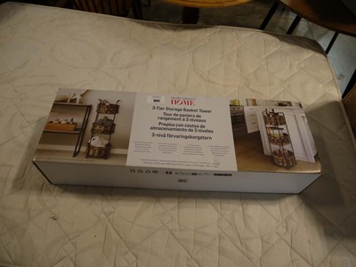 Lot 1042 - Boxed Seville Classics 3 tier storage basket...