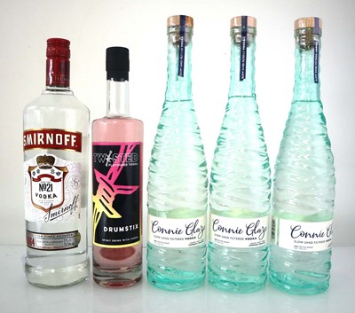 Lot 98 - 5 bottles of Vodka, 3x Connie Glaze Cornish...