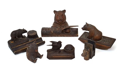 Lot 139 - A group of Black Forest style desk pieces...