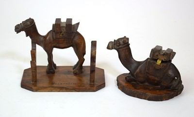Lot 140 - Two late 19th/early 20th century olivewood...