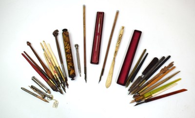 Lot 141 - A group of writing equipment including a...