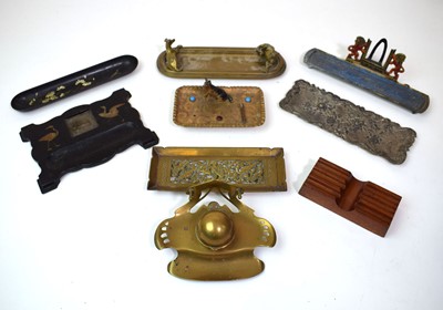 Lot 147 - A group of pen tidies and desk trays including...