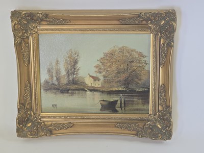 Lot 83 - Barry Hilton (contemporary), A rowing boat...