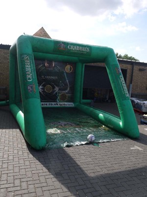 Lot 2476 - Large commercial inflatable Rugby ball scoring...