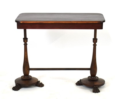 Lot 30 - A 19th century pair of rosewood pedestals on...