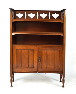 Lot 35 - A late 19th century mahogany bookcase, the...