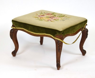 Lot 46 - A Victorian mahogany and upholstered...