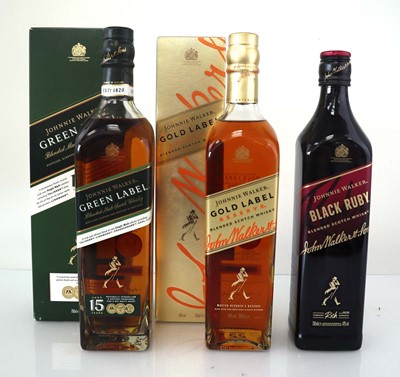 Lot 106 - 3 bottles of Johnnie Walker Scotch Whisky, 1x...