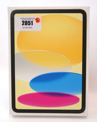 Lot 2051 - *Sealed* iPad 10th Gen A2696 64GB Yellow