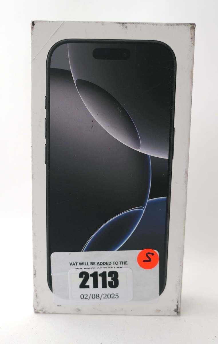 Lot 2113 - *Sealed* iPhone 16 Pro 128GB Black Titanium