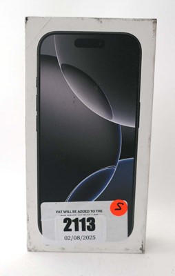 Lot 2113 - *Sealed* iPhone 16 Pro 128GB Black Titanium