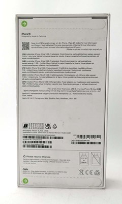 Lot 2125 - *Sealed* iPhone 16 128GB Teal