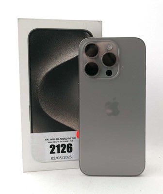 Lot 2126 - iPhone 15 Pro 256GB Natural Titanium with box
