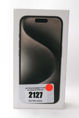 Lot 2127 - iPhone 15 Pro 128GB Natural Titanium with box