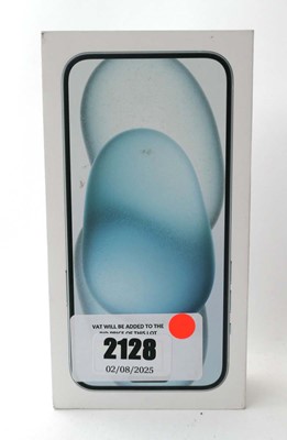 Lot 2128 - iPhone 15 Plus 128GB Blue with box