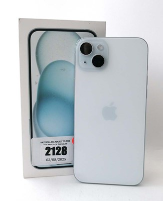 Lot 2128 - iPhone 15 Plus 128GB Blue with box