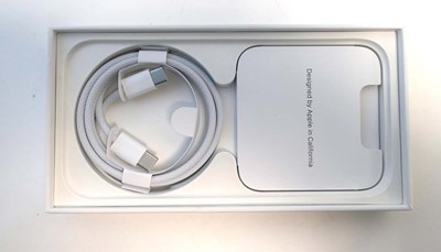 Lot 2132 - iPhone 15 128GB Black with box and cable