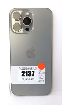 Lot 2137 - iPhone 15 Pro Max 256GB Natural Titanium