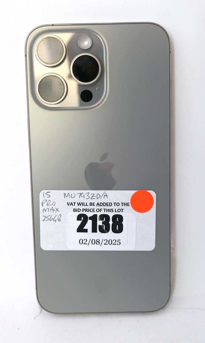 Lot 2138 - iPhone 15 Pro Max 256GB Natural Titanium