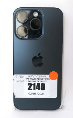 Lot 2140 - iPhone 15 Pro 128GB Blue Titanium