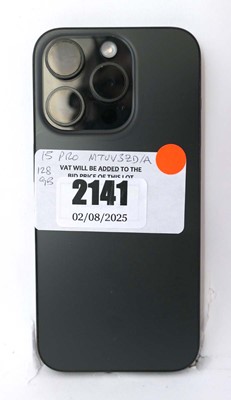 Lot 2141 - iPhone 15 Pro 128GB Black Titanium
