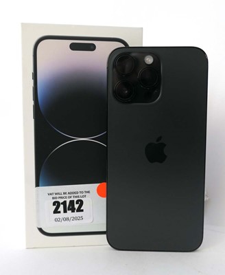 Lot 2142 - iPhone 14 Pro Max 128GB Space Black with box...